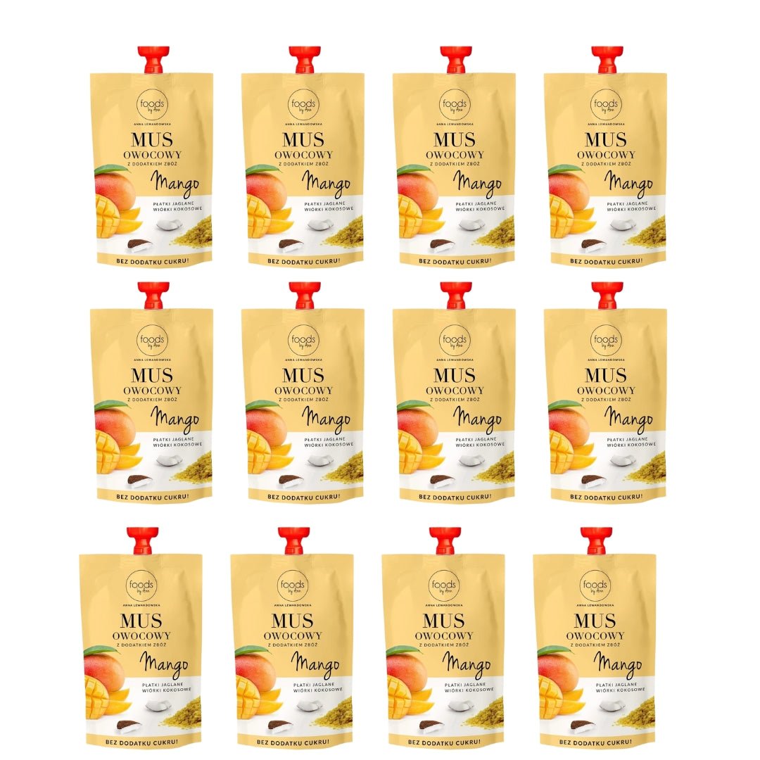 Fruit puree with cereals Mango & Millet flakes & Coconut flakes 100g x12