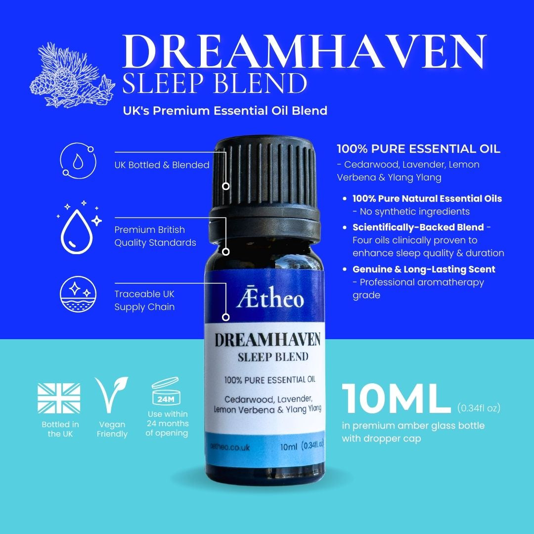 Tranquil Sleep Gift Set – Fabric USB Diffuser with Lavender & DreamHaven Oils