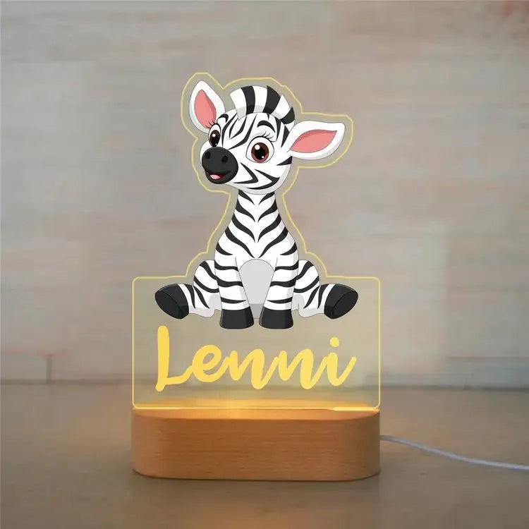 Children Animal Night Light with Custom Name