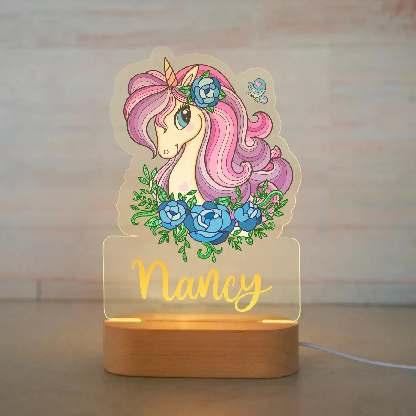Children Animal Night Light with Custom Name