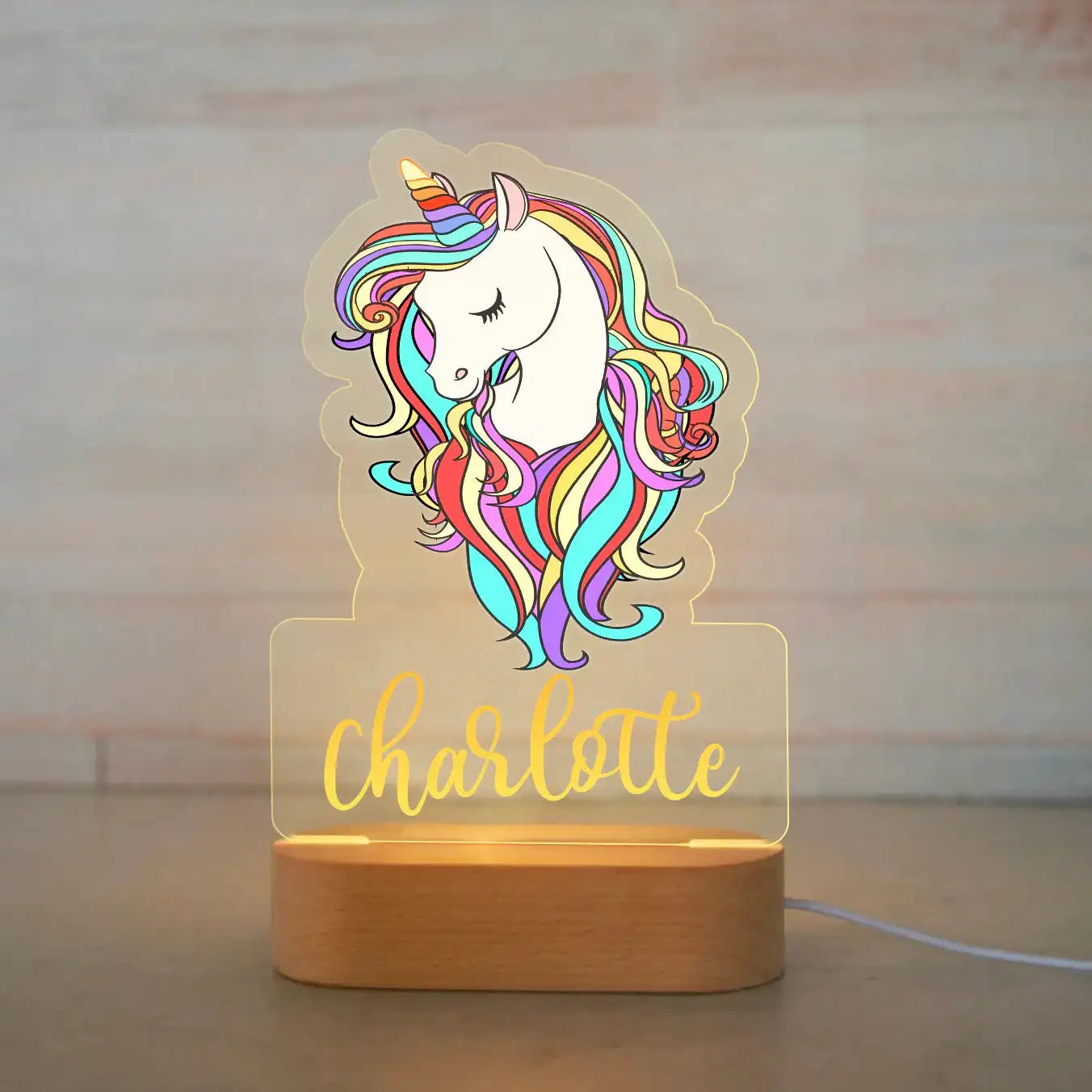 Children Animal Night Light with Custom Name
