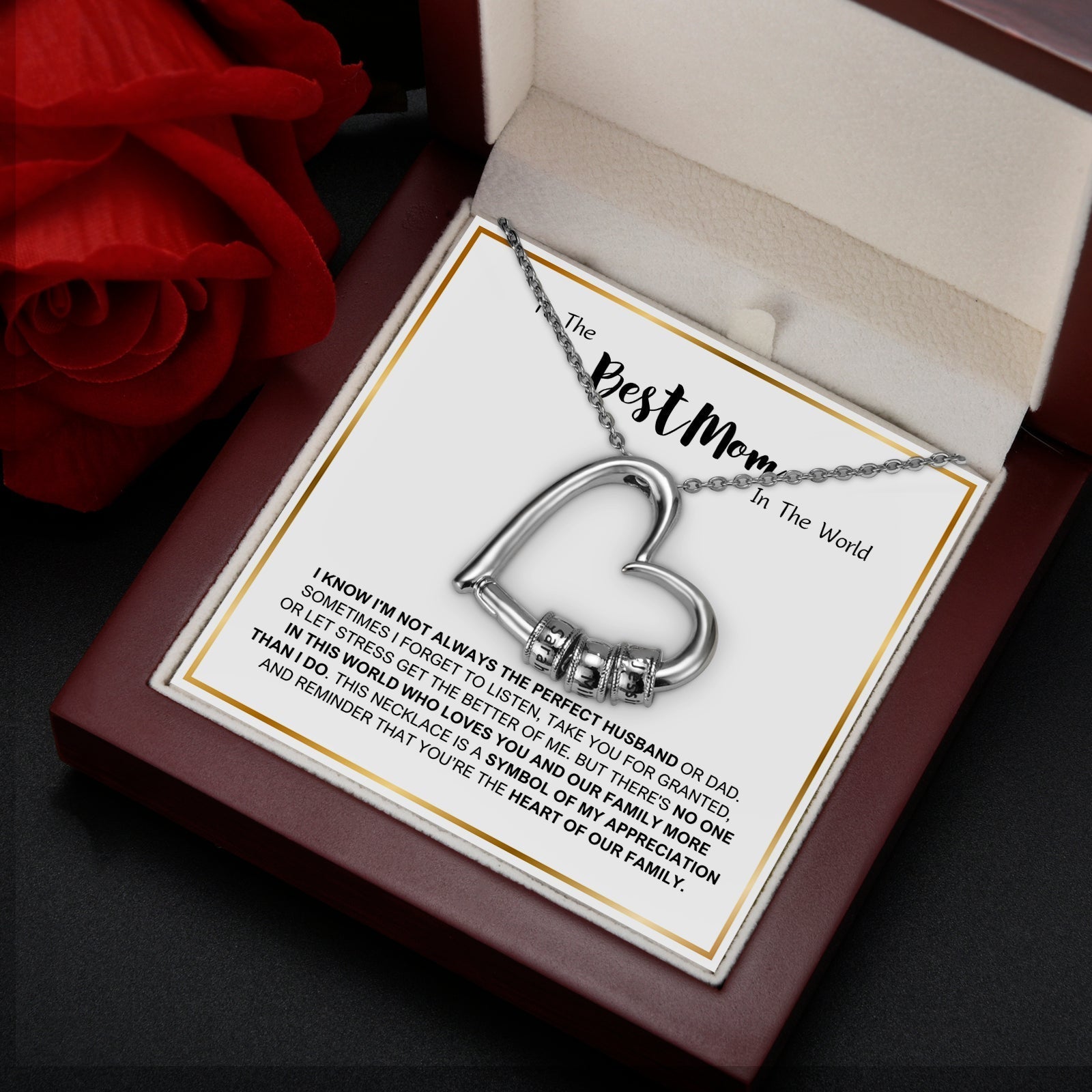 Family's Love - Engraved Pendant with LED Box