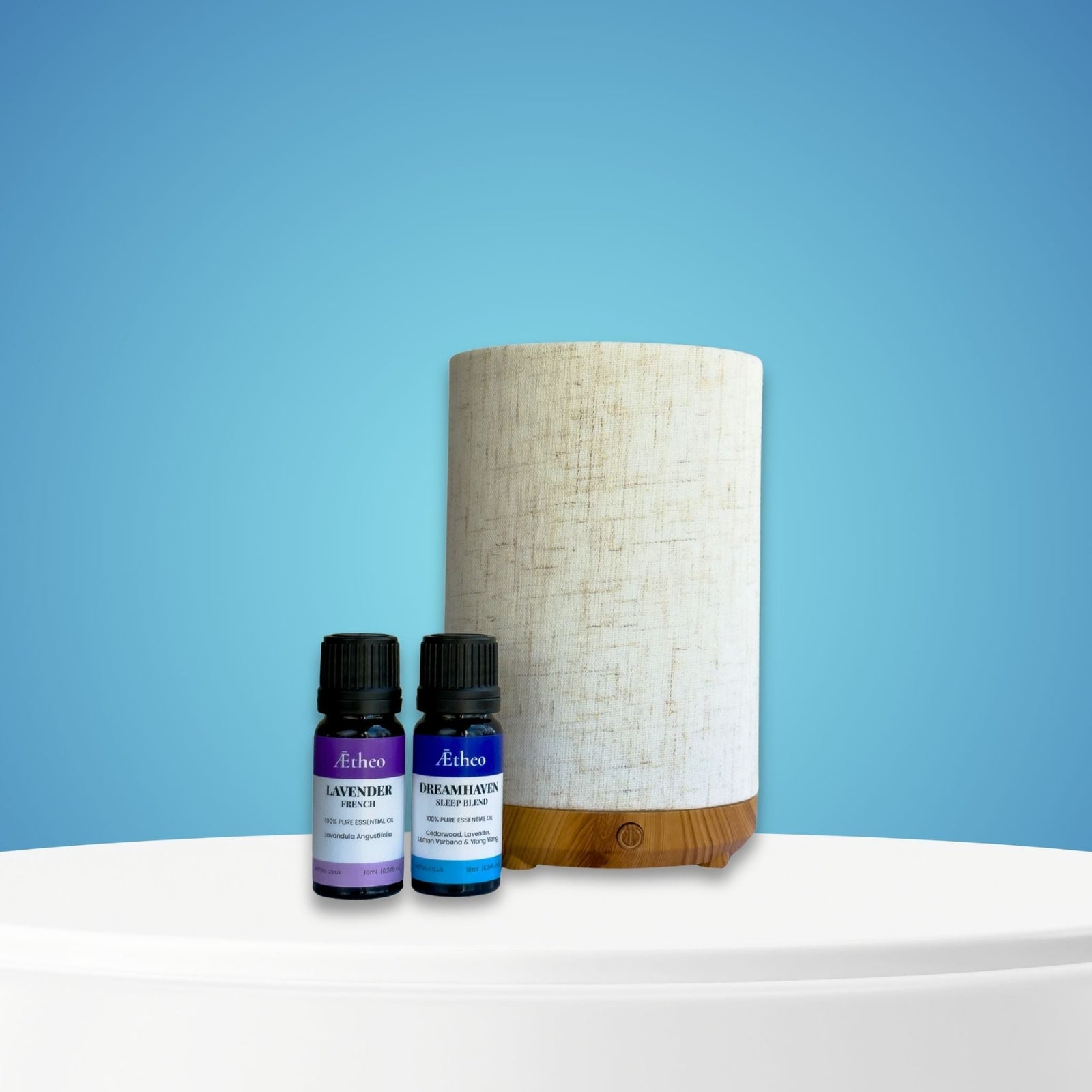 Tranquil Sleep Gift Set – Fabric USB Diffuser with Lavender & DreamHaven Oils