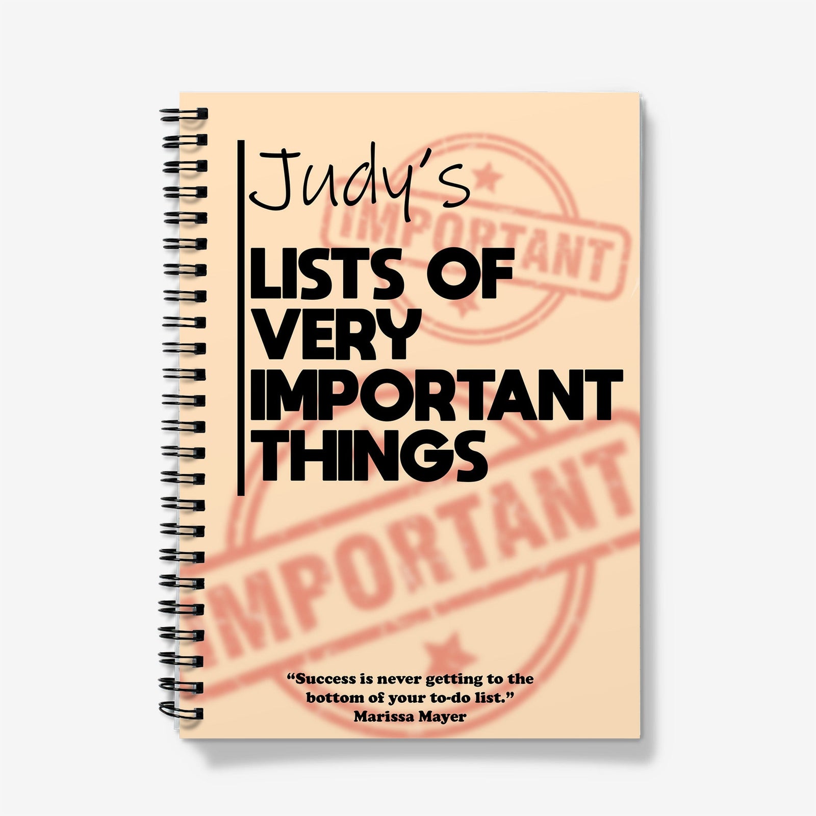 Personalised Notebook - "Lists of Very Important Things"