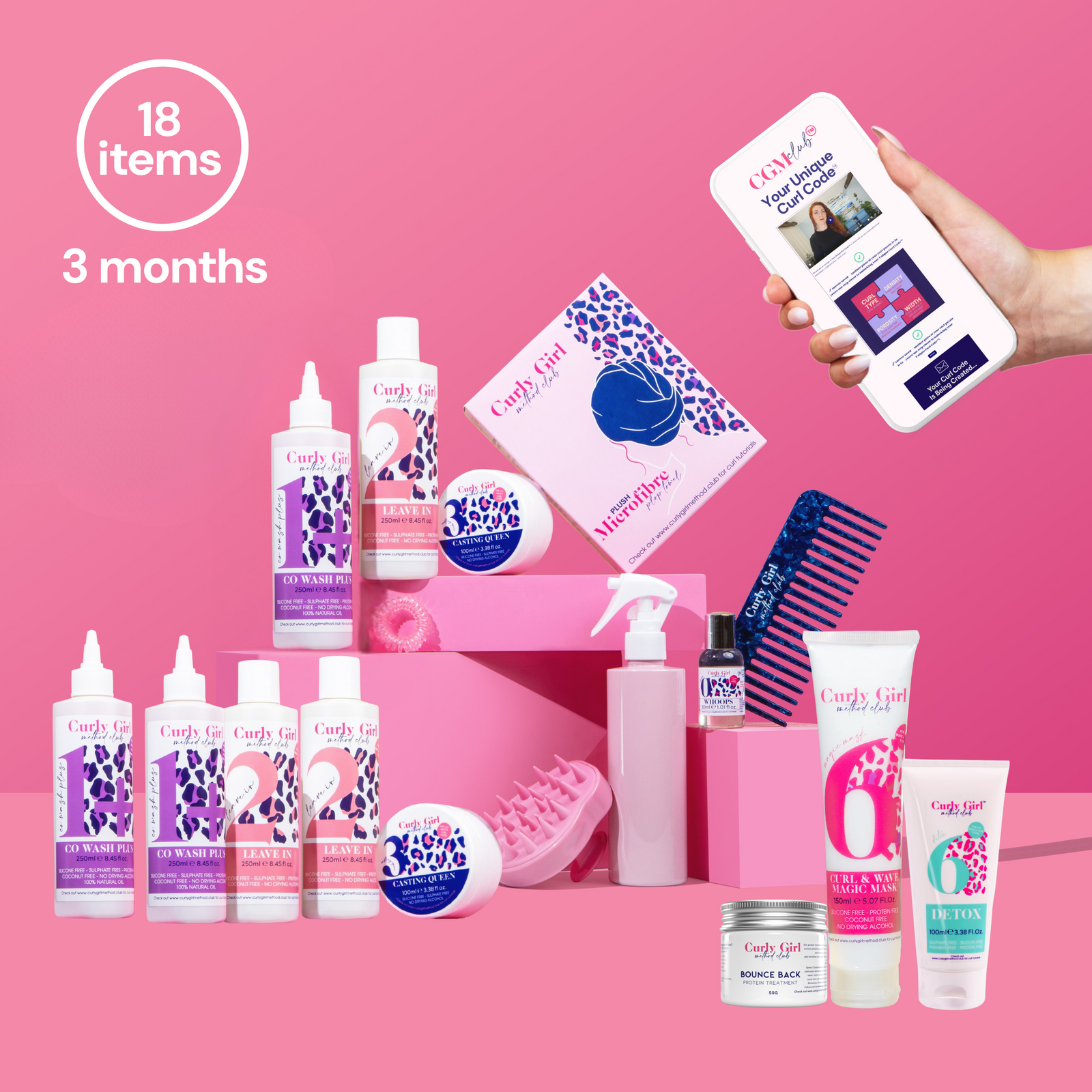 Wavy + Curly Girl Method Starter Kit + Treatments