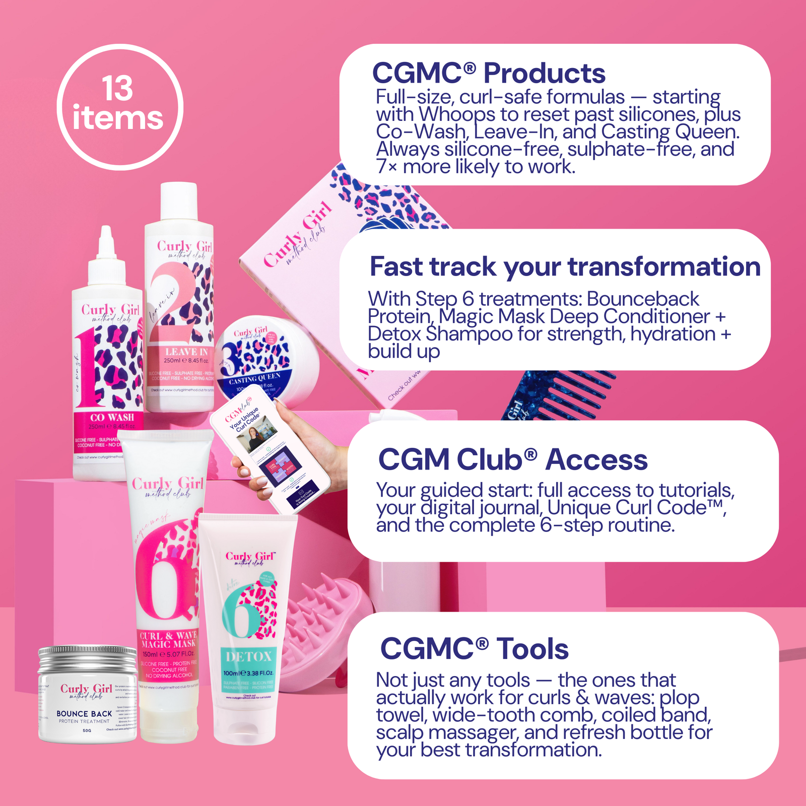 Wavy + Curly Girl Method Starter Kit + Treatments