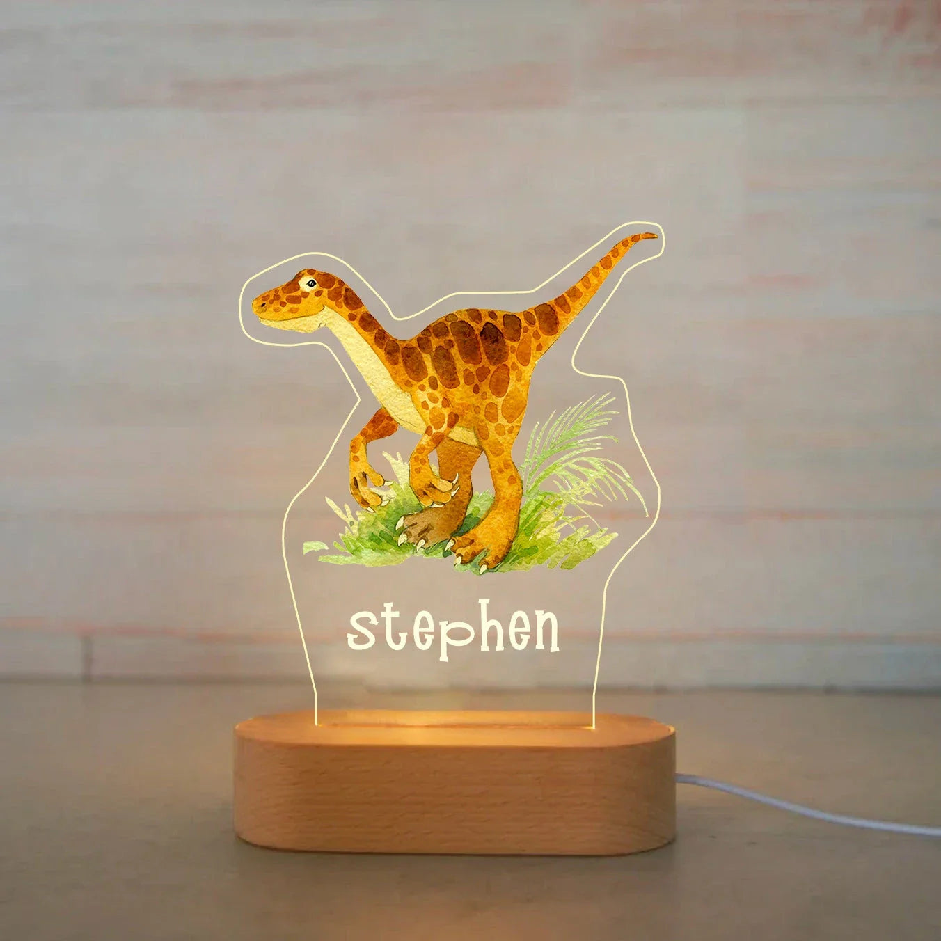 Children Animal Night Light with Custom Name