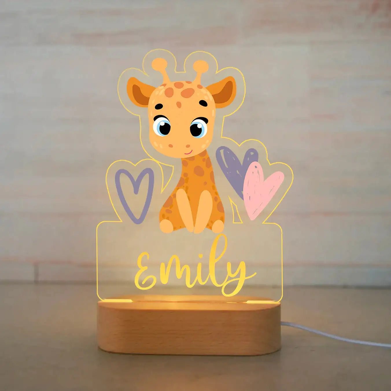 Children Animal Night Light with Custom Name