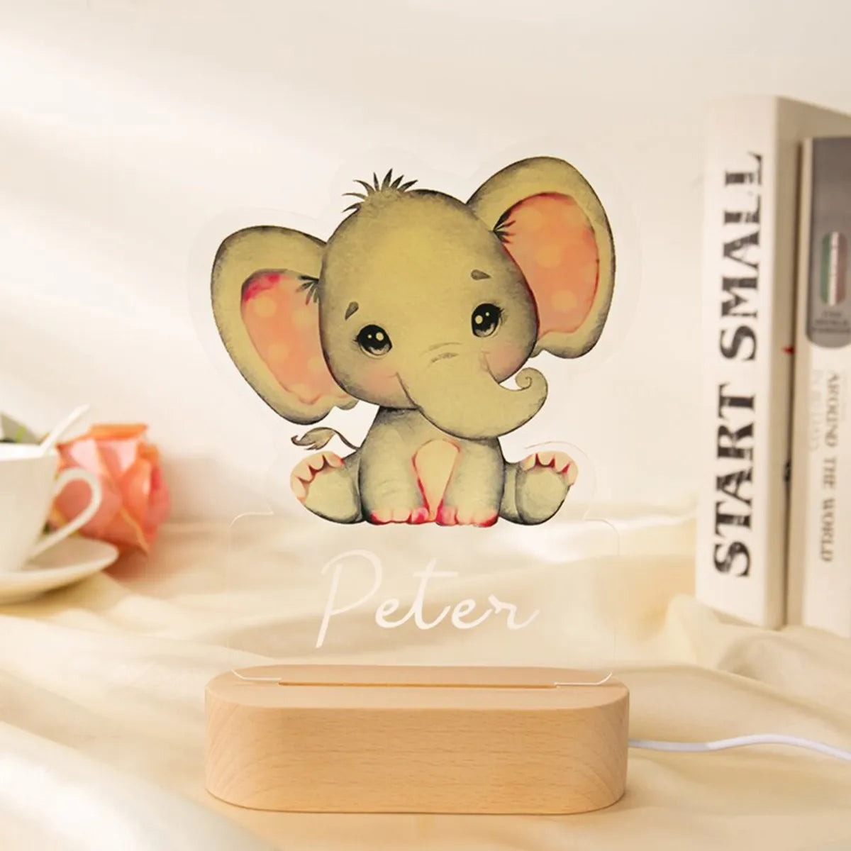 Children Animal Night Light with Custom Name