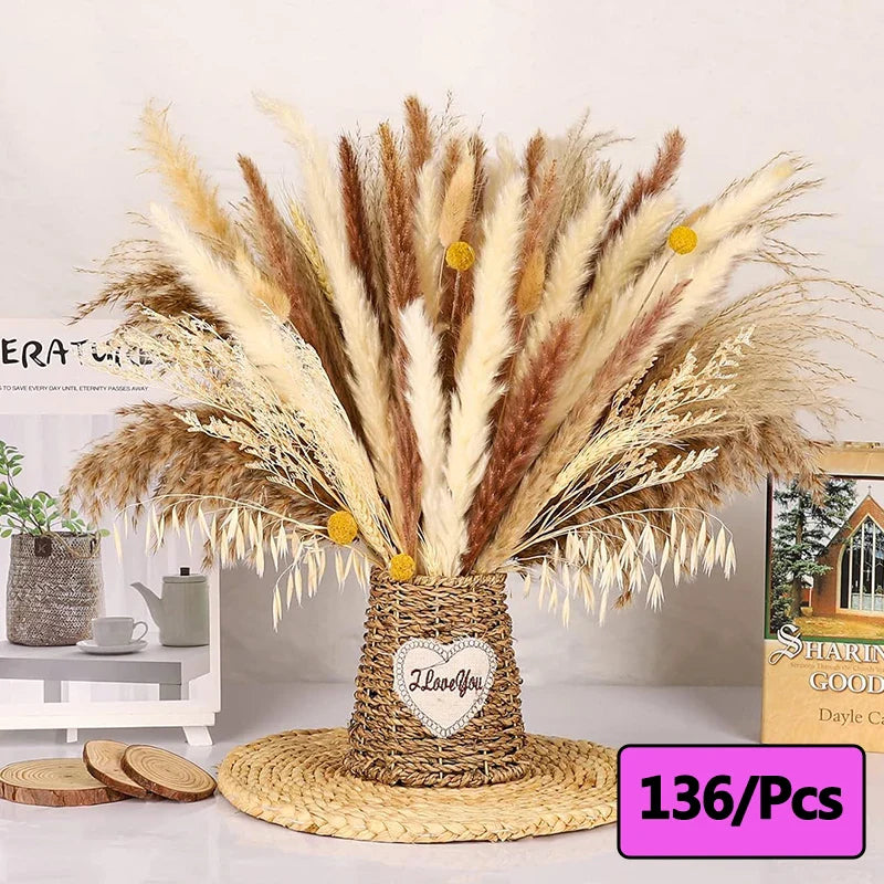 300pcs Rabbit Tail Grass Flower Bouquet