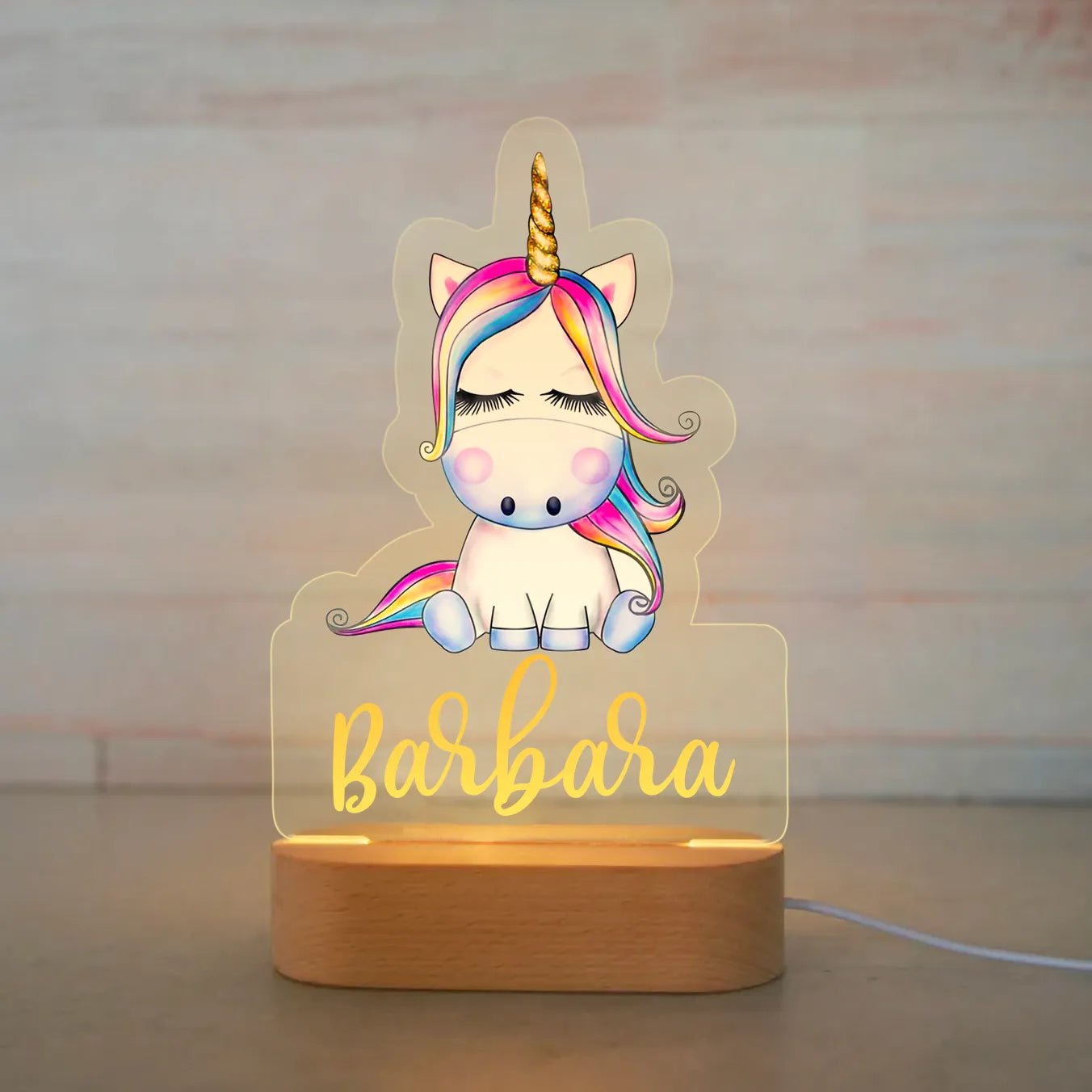 Children Animal Night Light with Custom Name