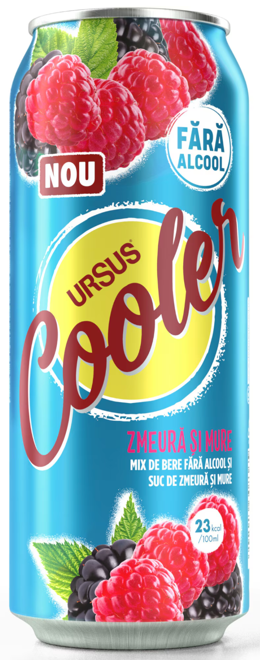 Ursus Cooler Raspberry & Blackberry Lager Alcohol Free 4x500ml