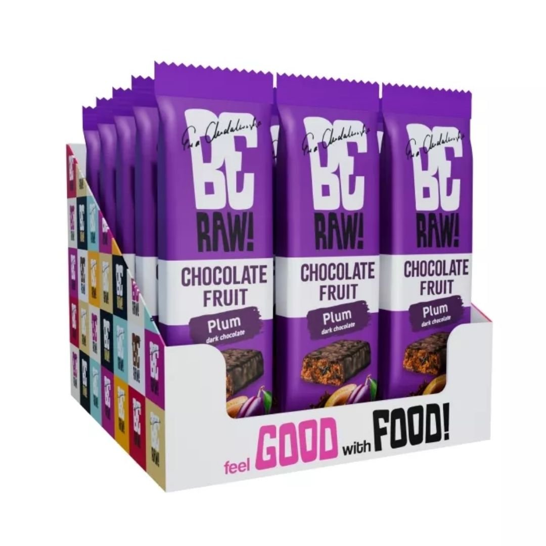 Chocolate Fruit Bar - Plum in dark chocolate cover 40g  x15