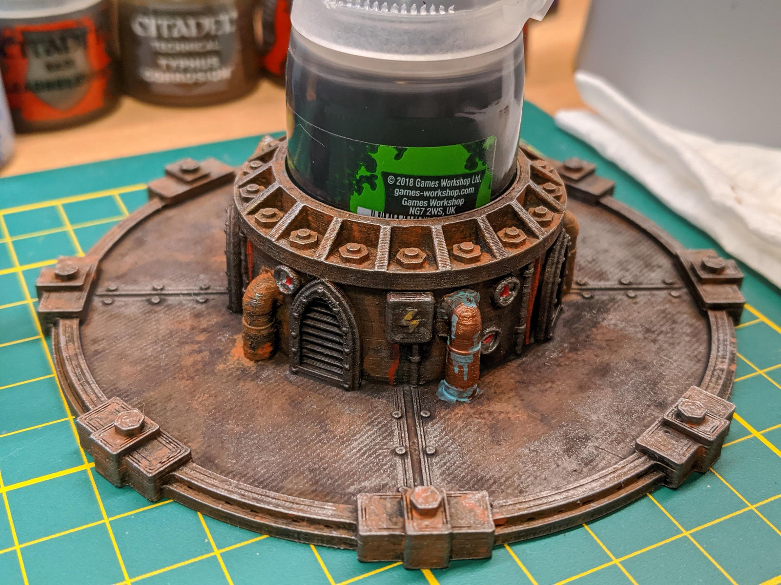 paint pot for model paints 3d printed proxie Wargames Paint holder comes unpainted gift