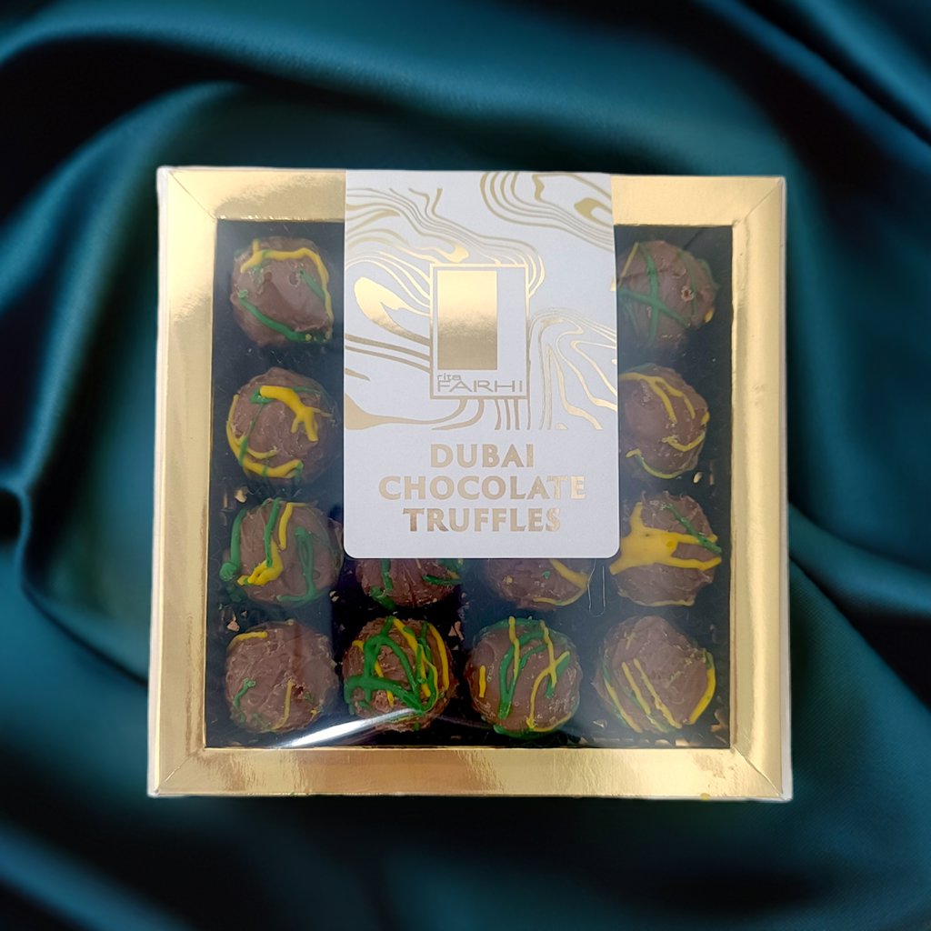 Dubai Chocolate Truffles in Luxury Gift Box, 144g