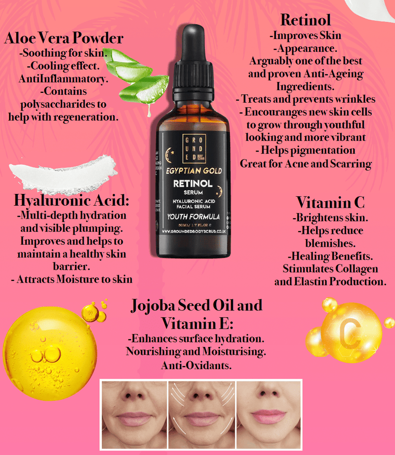 Egyptian Gold Retinol Face Serum - Anti ageing skincare