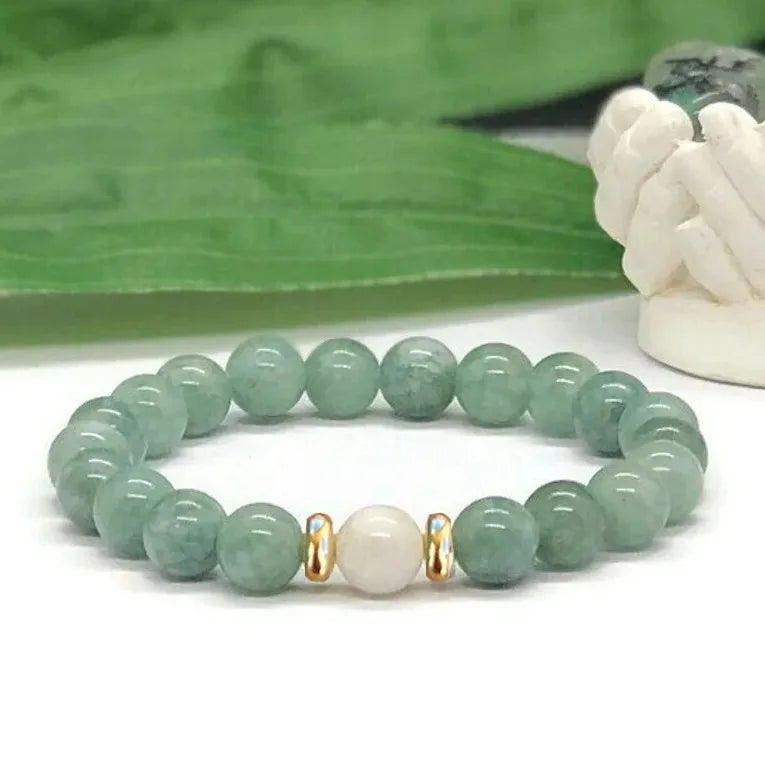 Hot-Selling Natural Stone Bracelet, High-End Semi-Precious Stone Burmese Jade Beaded Bracelet, Yiwu Jewelry Factory Wholesale