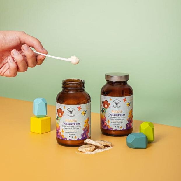 Colostrum with royal jelly, zinc and banana - Honey Bear 61g