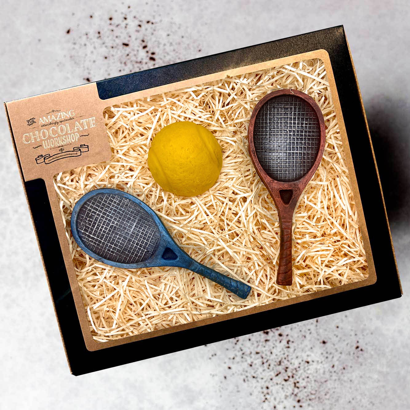 Tennis Rackets & Ball Chocolate Gift Box