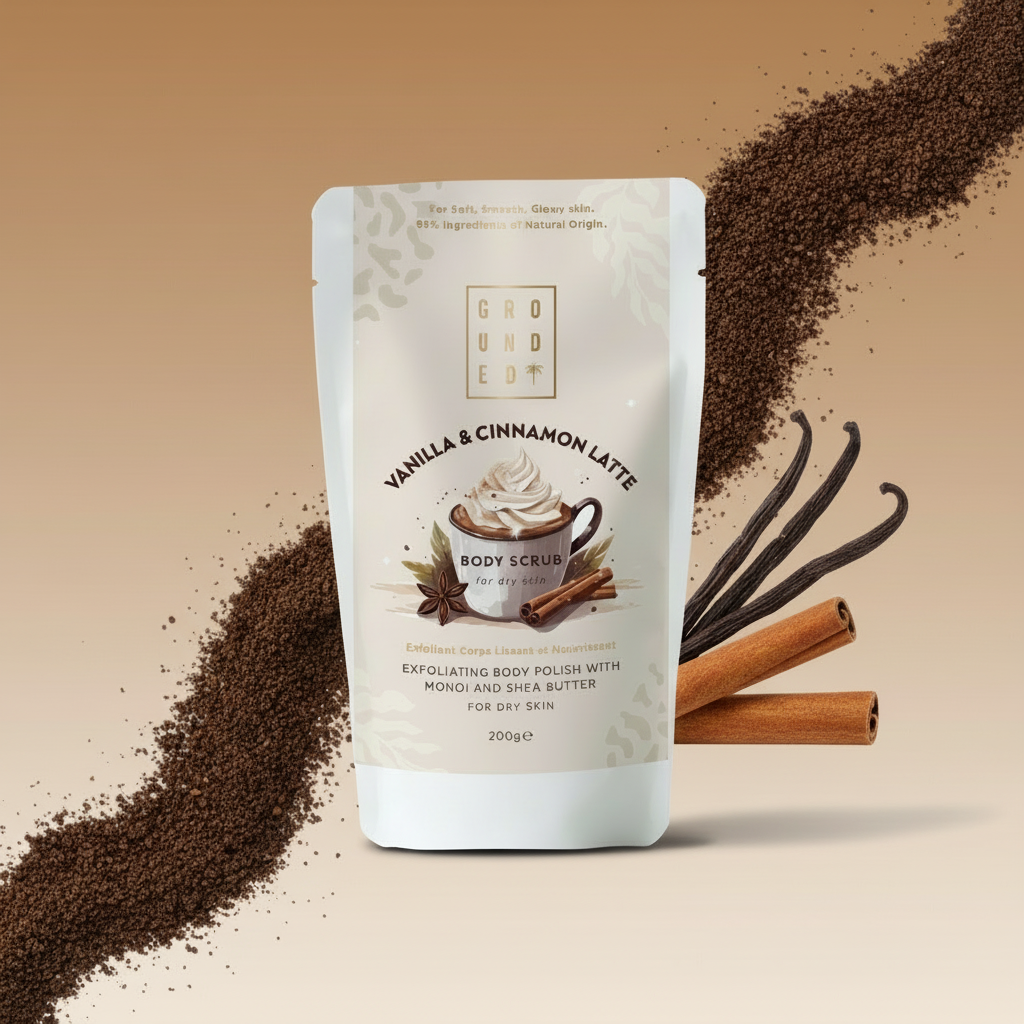 Vanilla and Cinnamon Latte Coffee Body Scrub